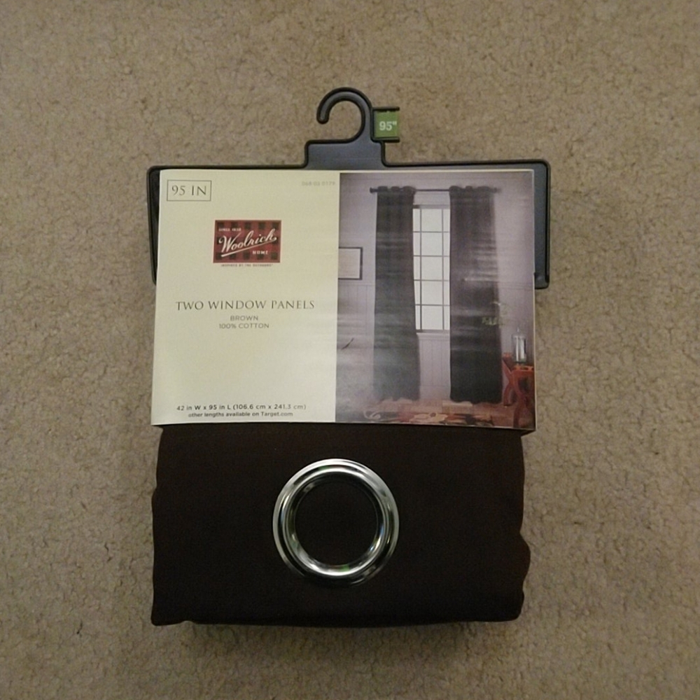 Woolrich Chocolate Brown Window Panels